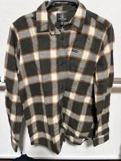 VOLCOM 長袖シャツ XL グレー系チェック