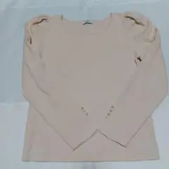 earth Vネックパフスリーブニット アイボリー F新品