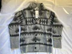 ビームス ビームスハート カーディガン ナバホ柄 グレー Sサイズ