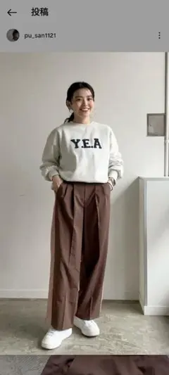 新品 しまむら ぷーさん　pusan Ｌサイズ パンツ ブラウン×ピンク