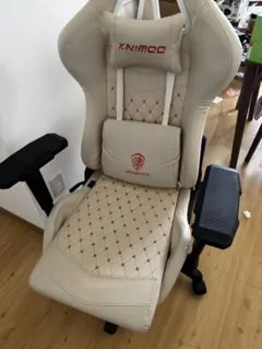 ダウインクスゲーミングチェアマッサージクッション付&ヘッドレスト付