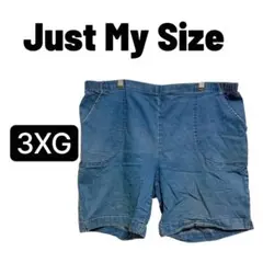 Just My Size デニム風ショートパンツ 〖3XG〗 ウエストゴム