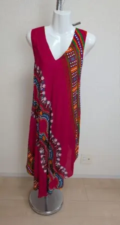 ⑤アジアン系 ノースリブワンピース