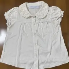 タルティーヌエショコラ半袖シャツ ホワイト　Sサイズ