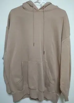 ■GU ジーユー■ベージュ XL フード付き パーカー