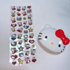 ハローキティ　キラキラシール&マルチケース　サンリオ　平成レトロ