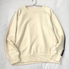 【ユニクロ】ウルトラストレッチスウェット トレーナー 袖ライン 長袖 綿混 M