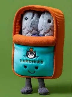 新品 ジェリーキャット オイルサーディン 缶詰 イワシ ぬいぐるみ 鰯