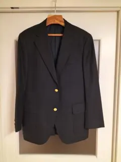 J.PRESS ペピンメリノウール紺ブレザー A6【リサイズ、ダメージ有り】