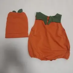 ベビー用 パンプキン ロンパース 帽子セット ハロウィン