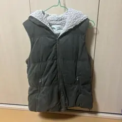 en deux passy フード付きダウンベスト L グレー