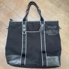COACH キャンバストートバッグ ブラックのサムネイル