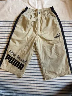 PUMA ハーフパンツ 140 暖か裏起毛　ベージュ