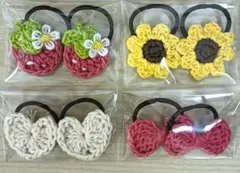 ベビー　キッズ　赤ちゃん　子ども　ひまわり　ヘアゴム　夏　アクセサリー　ゴム