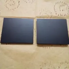 黒塗木製台座2枚セット　飾り台　ディスプレイ台