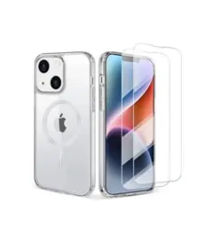 iPhone14Plus ケース MagSafe 2枚フィルム クリアケース