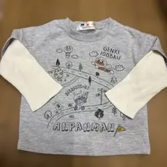 アンパンマン グレー 長袖 Tシャツ　90㎝　ベビー　子ども　服