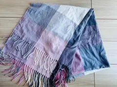 パステルチェック マフラー(フランスで購入)