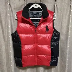 y022403 Polo by Ralph Lauren ダウンベスト　レッドL