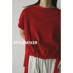 美品☆ STYLEMIXER フロントギャザードライニット半袖 Tシャツのサムネイル