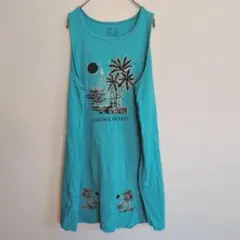 コズメルメキシコ 【Freee】ノースリーブワンピース ターコイズ