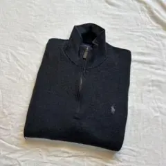 POLO Ralph Lauren ハーフジップニット ダークグレー L