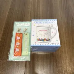 サンリオ当たりくじ　シナモロールマグカップ　ポチャッコキーホルダー