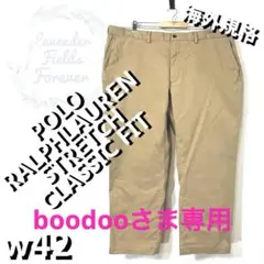 ポロラルフローレンノータックチノパンツP335ワイドパッチロゴw42アメリカ古着