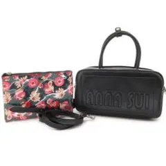 超美品 アナスイANNA SUI ボストンバッグ レザー 30-24071801
