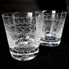オールド・バカラ 1900年頃 ジャポニスム 金彩 アペリティフグラス 2客