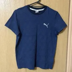 PUMA ストライプ Tシャツ ネイビー　150㎝
