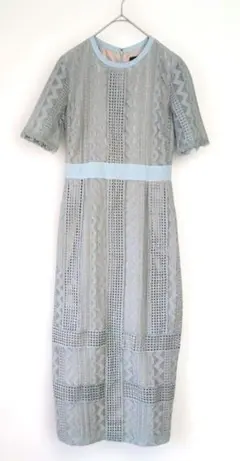 LAGUNAMOON ジオメトリック　レースワンピースドレス　ミント　S