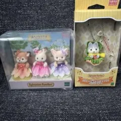 ハスキーの赤ちゃん (おすわり) ハンバーガー 赤ちゃんトリオ (お花のドレス)