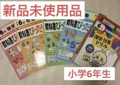 [新品未使用品]小学6年 教科書ぴったりトレーニング 5冊セット