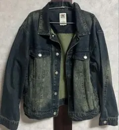 ダークブルー フェード加工 デニムジャケット