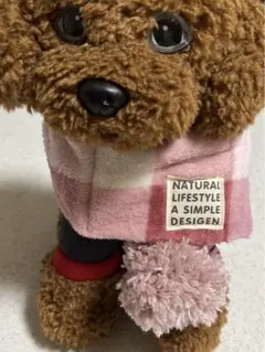 ハンドメイド★ペット用☆ボンボンマフラー☆フリースピンク②ボンボン