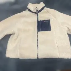 アイボリー フリースジャケット ハイネック