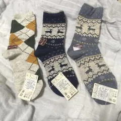 チュチュアンナ　靴下3足セット　カシミヤ混　22-25cm tutuanna