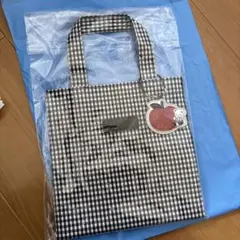 familiar (ファミリア)トート [チェック 黒(ブラック)]小 正方形