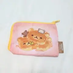 リラックマ ティッシュケース付きポーチ ピンク