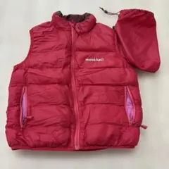 モンベルダウンベスト　110 赤