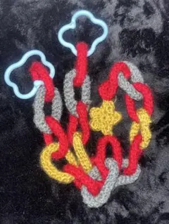 星付きウォレットチェーン ✮ 編み物 ヤーン