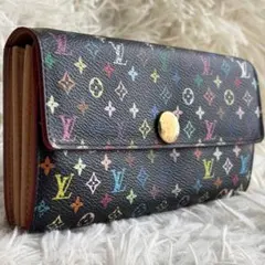 【激レア 美品】ルイヴィトン　モノグラム　ポルトフォイユ サラ　マルチカラー　黒