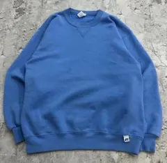 ラッセルアスレチック　前V 無地　ブランク　スウェット　古着　ライトブルー