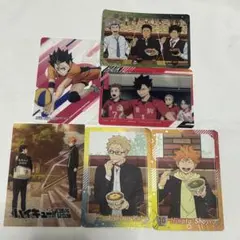 ハイキュー　カード　ステッカー6枚セット