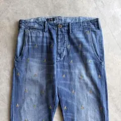 Polo RALPH LAUREN スカル刺繍 デニム パンツ 31 ドクロ - メルカリ