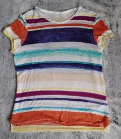 TOMMY HILFIGER マルチボーダー 半袖Tシャツ Sサイズ