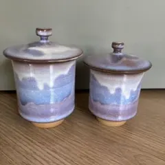 陶華山 湯飲み 夫婦湯呑み ペア 蓋付き湯呑み 2個セット