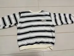 aosta アオスタ　XL ストライプ柄長袖カットソー