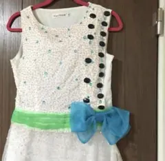 ノースリーブビジュー付きミニワンピース